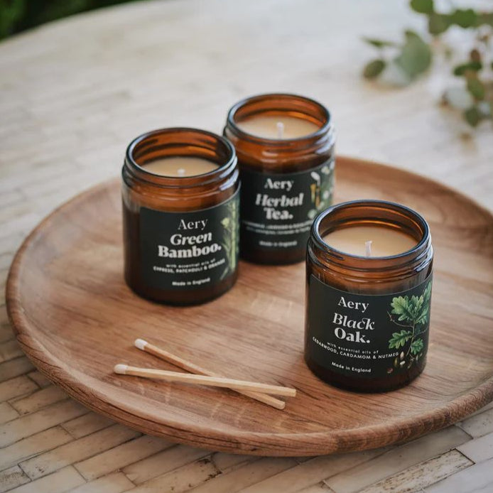 Green Bamboo Scented Jar Candle - Cypress Patchouli and Orange