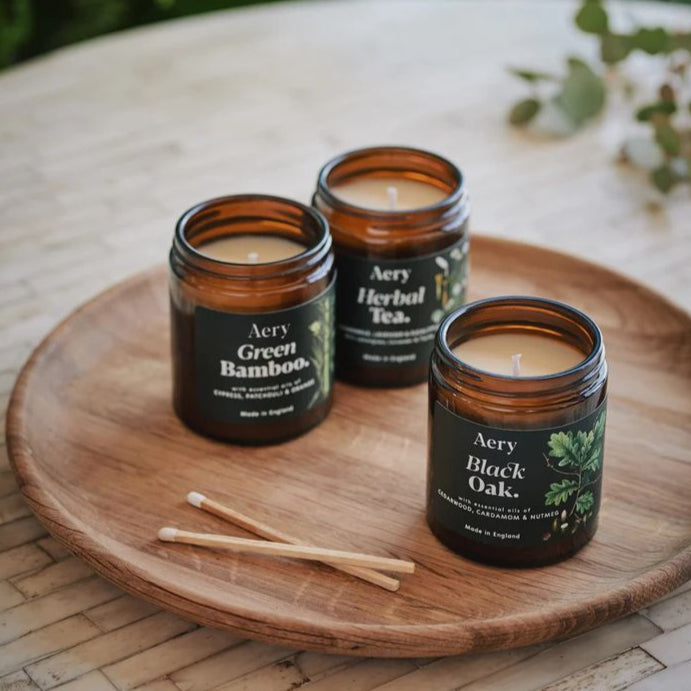 Herbal Tea Scented Jar Candle - Chamomile Lavender Eucalyptus