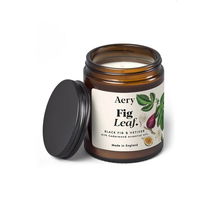 Fig Leaf Scented Jar Candle - Black Fig Vetiver and Cedarwood