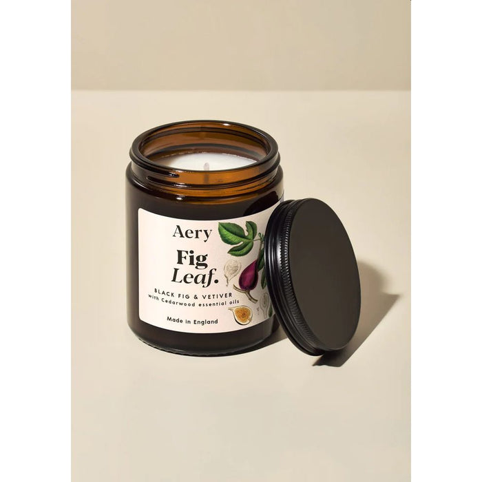 Fig Leaf Scented Jar Candle - Black Fig Vetiver and Cedarwood