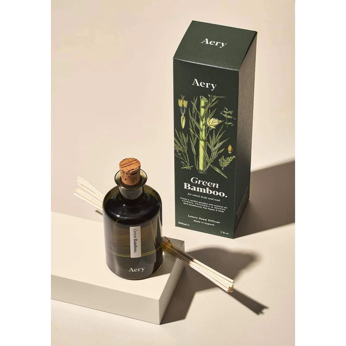 Green Bamboo Reed Diffuser - Cypress Patchouli and Orange