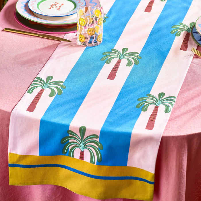 Eleanor Bowmer Electric Coast Palm Tree Table Runner