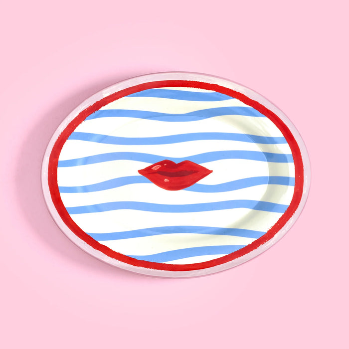 Eleanor Bowmer Electric Coast Lips Serve Platter