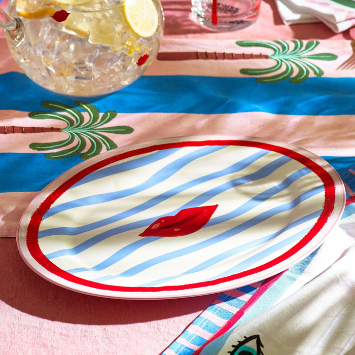 Eleanor Bowmer Electric Coast Lips Serve Platter