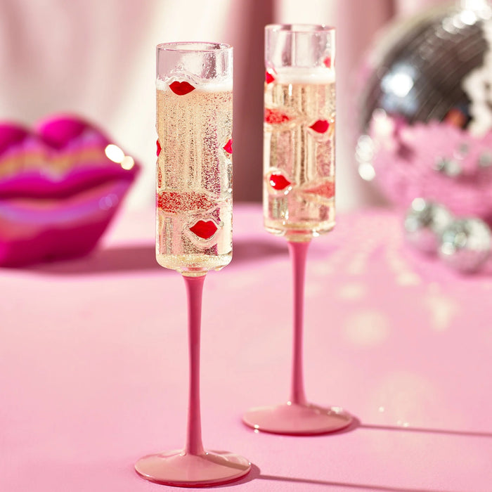Eleanor Bowmer Set of Two Love Lips Flutes