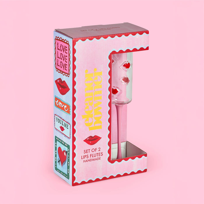 Eleanor Bowmer Set of Two Love Lips Flutes