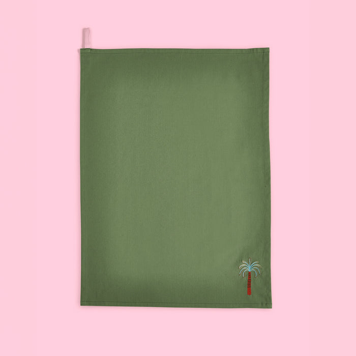 Eleanor Bowmer Electric Coast Palm Tree Tea Towels Set of 2