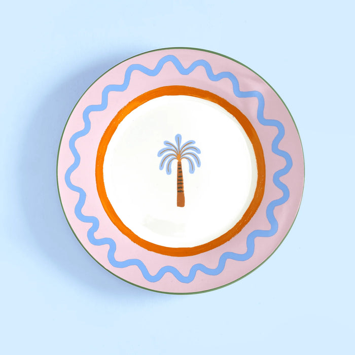 Eleanor Bowmer Electric Coast Palm Tree Dinner Plate