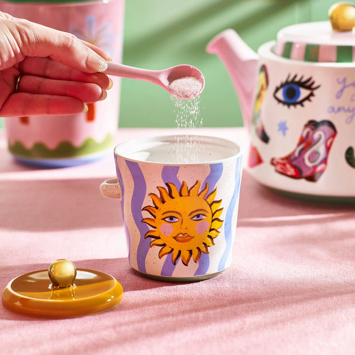 Eleanor Bowmer Electric Coast Sugar Pot and Spoon Set