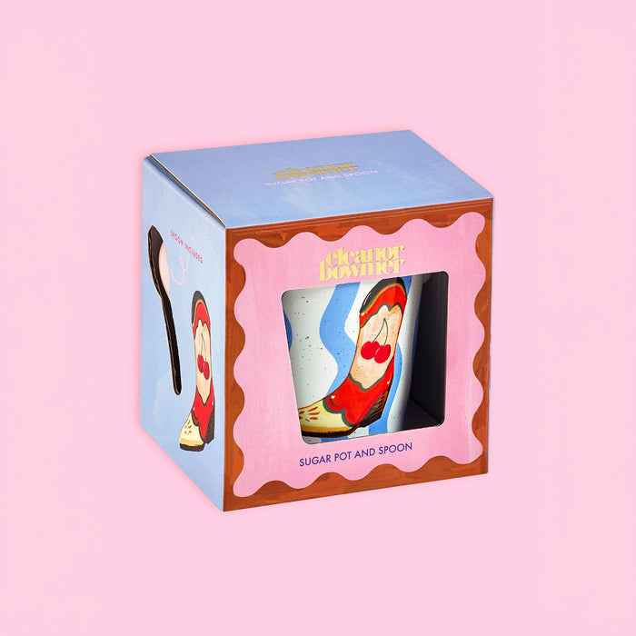 Eleanor Bowmer Electric Coast Sugar Pot and Spoon Set