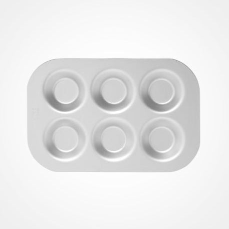 Mermaid Silver Anodised 6 Hole Bun Tin