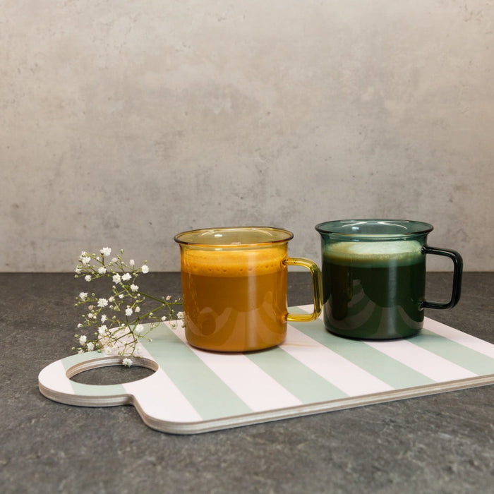 Muurla - Checks&Stripes Board, 21x33CM, Green/Blue