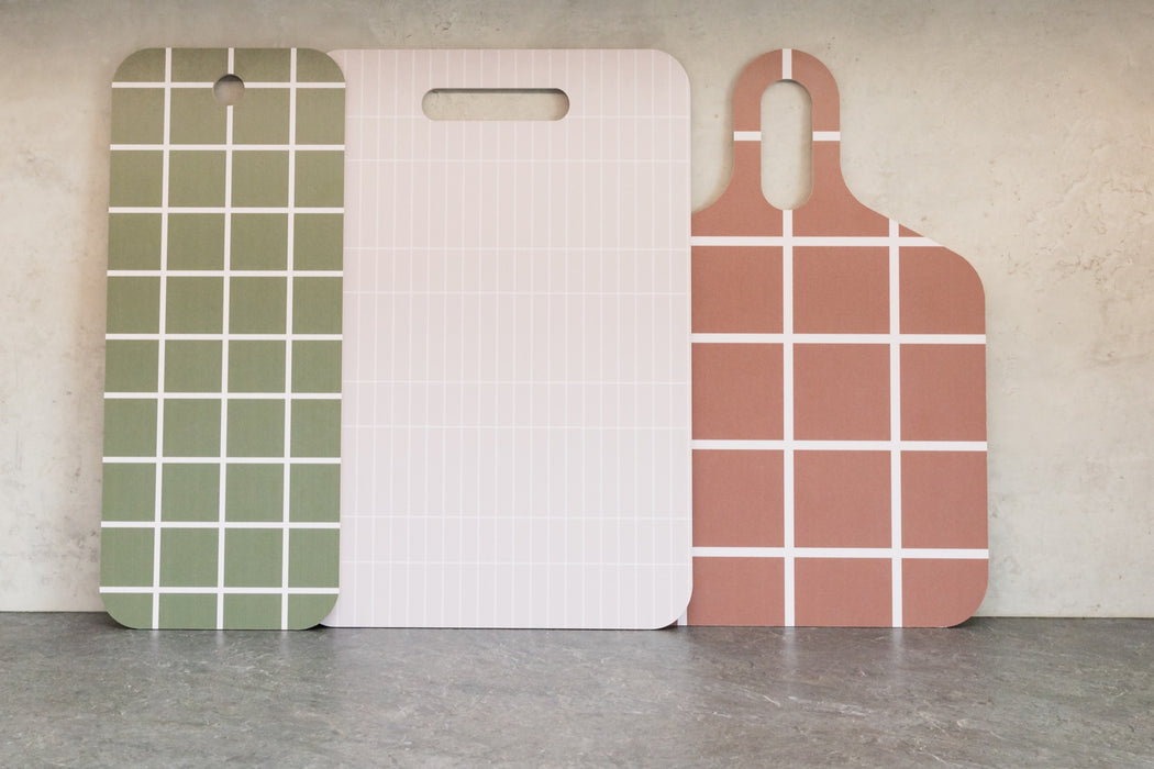 Muurla - Checks & Stripes Board, 18x44cm, Olive