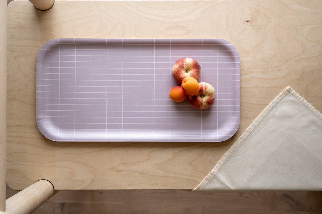 Muurla - Checks & Stripes Tray, 43x22cm, Beige
