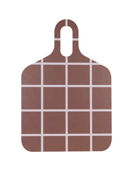 Muurla - Checks & Stripes Board, 30X40cm, Brown
