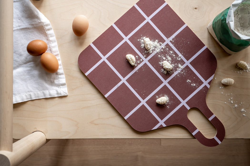 Muurla - Checks & Stripes Board, 30X40cm, Brown