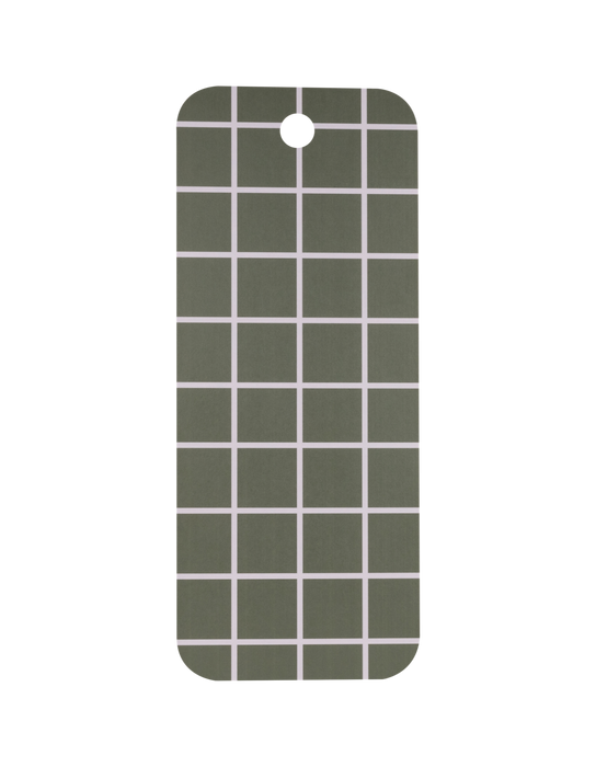 Muurla - Checks & Stripes Board, 18x44cm, Olive