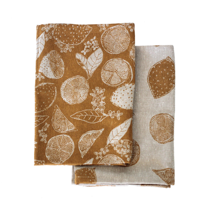 Lemonade Tea Towel Pack 2 Dark Slate