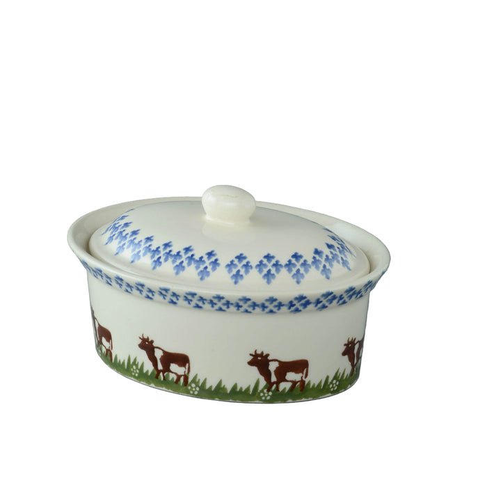 Brixton Cows Oval Butter Dish 17cm