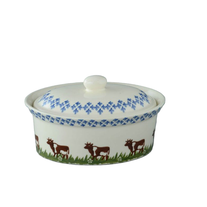 Brixton Cows Oval Butter Dish 17cm