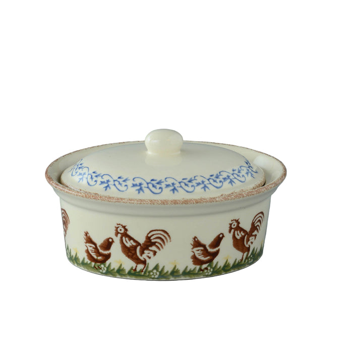 Brixton Hen Oval Butter Dish 17cm