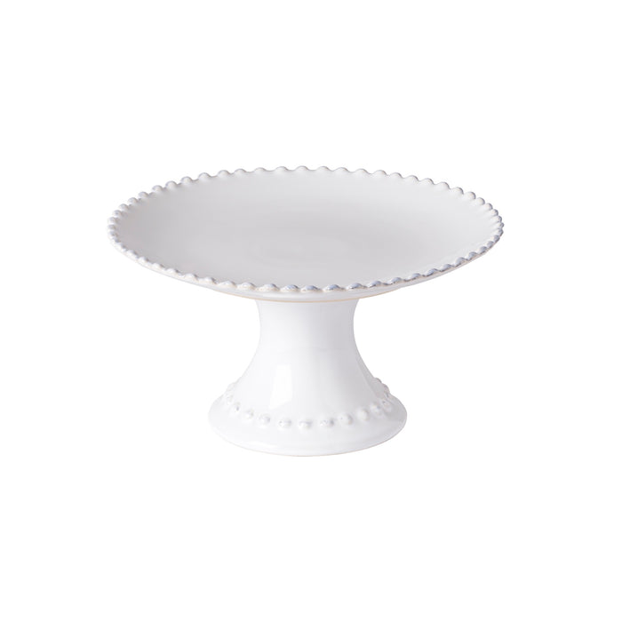 Pearl White Footed Plate Small 22cm
