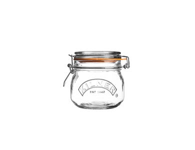 Clip top round jar