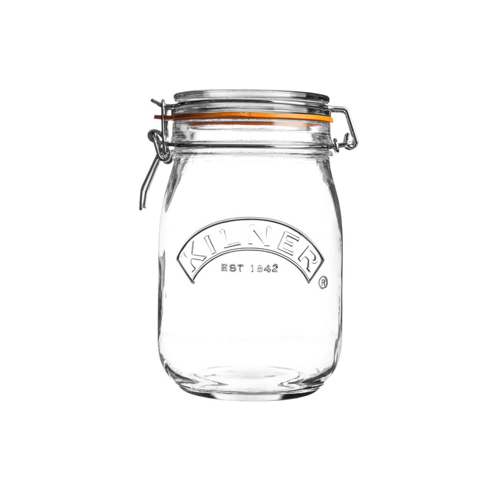 Clip top round jar