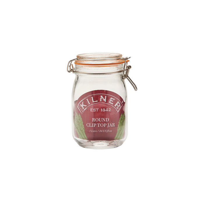 Clip top round jar