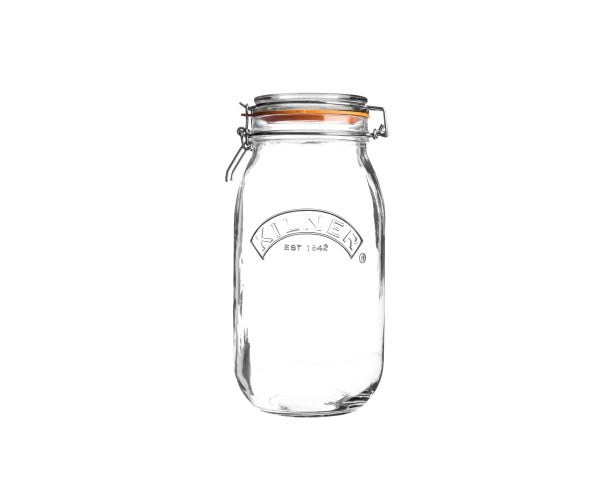 Clip top round jar