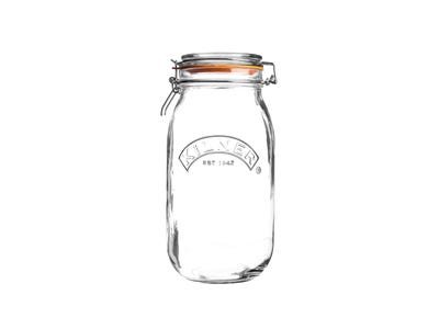 Clip top round jar