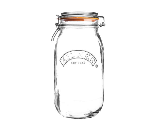 Clip top round jar