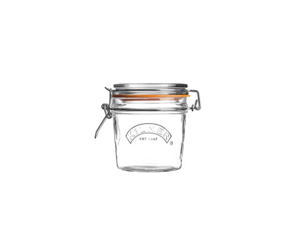 Clip top round jar