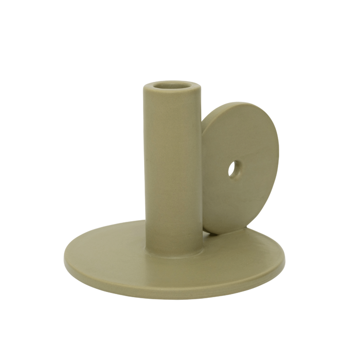 UNC Candle Holder Dappled Spray Green