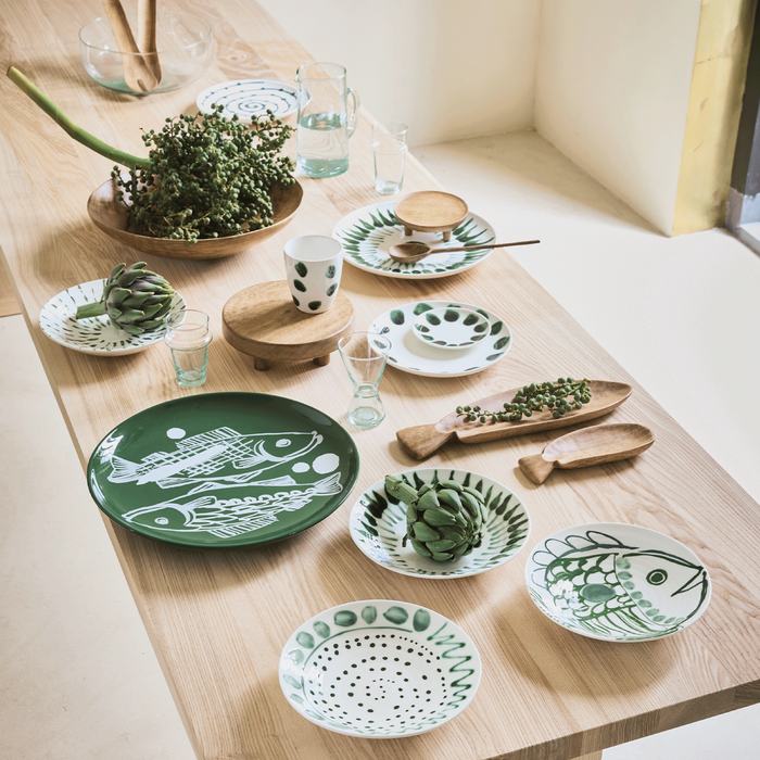 UNC Serving Plate Arts & Craft Fishes 35cm