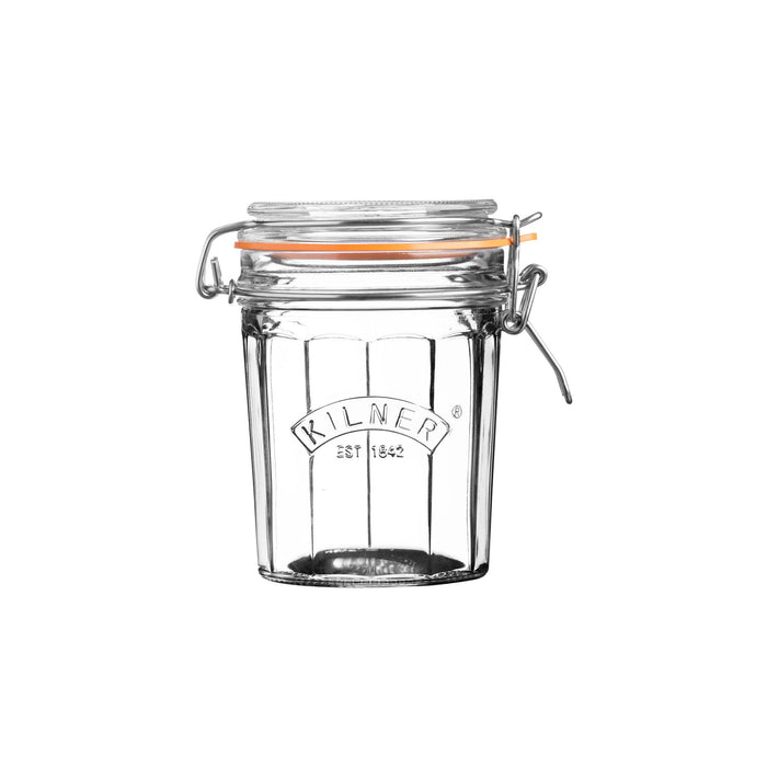 Facetted clip top jar