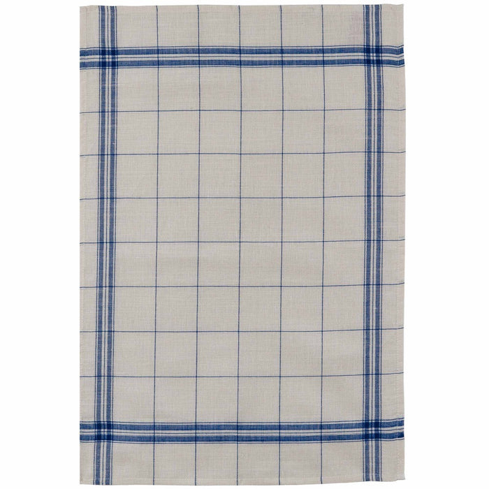 Linen check tea towel