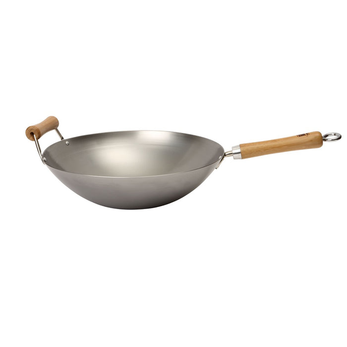 wok carbon steel flat bottom
