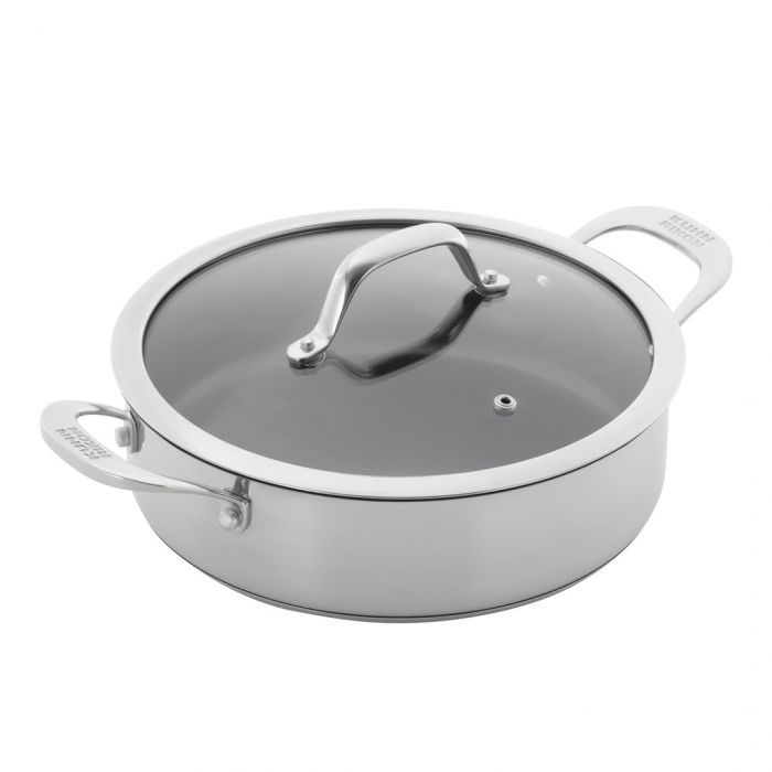 Allround non-stick serving pan with glass lid
