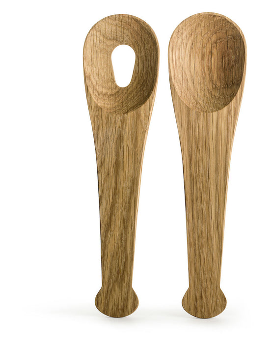 Oak Salad Servers