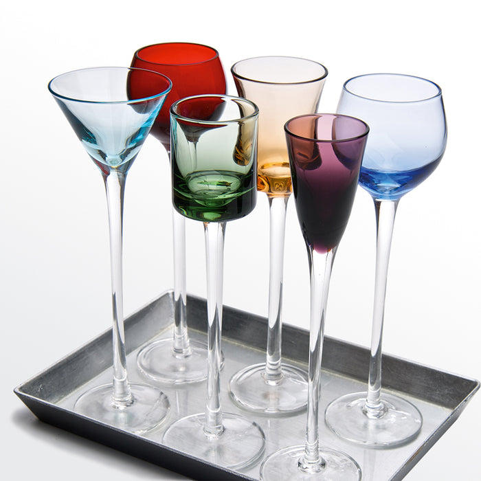 7pc jewel tone cordial set
