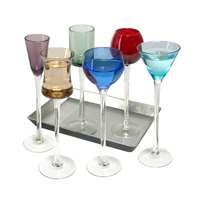 7pc jewel tone cordial set