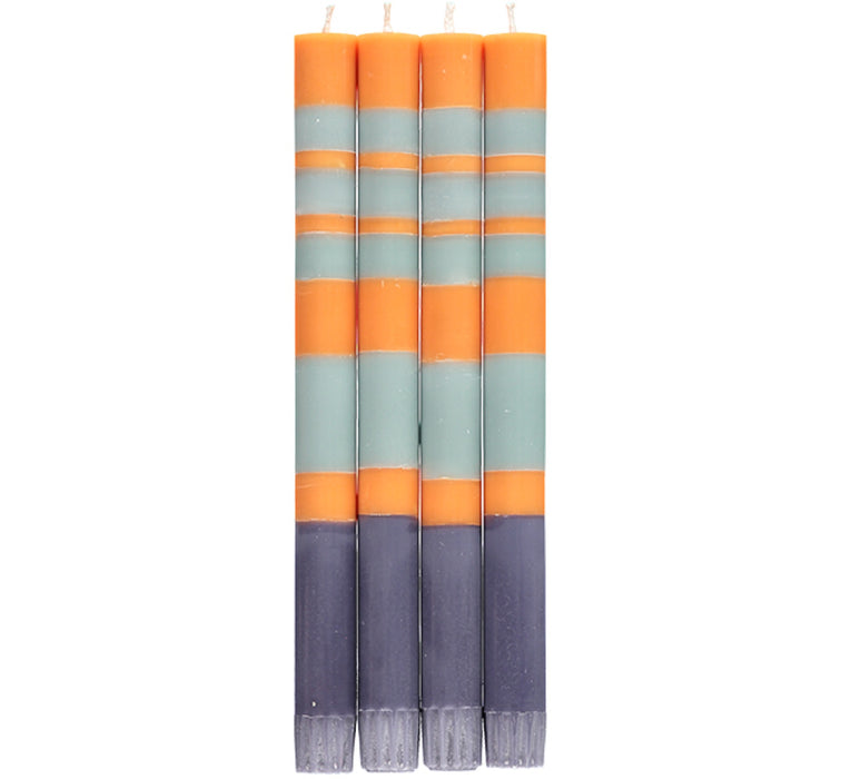 Set of 4 Stripy Candles