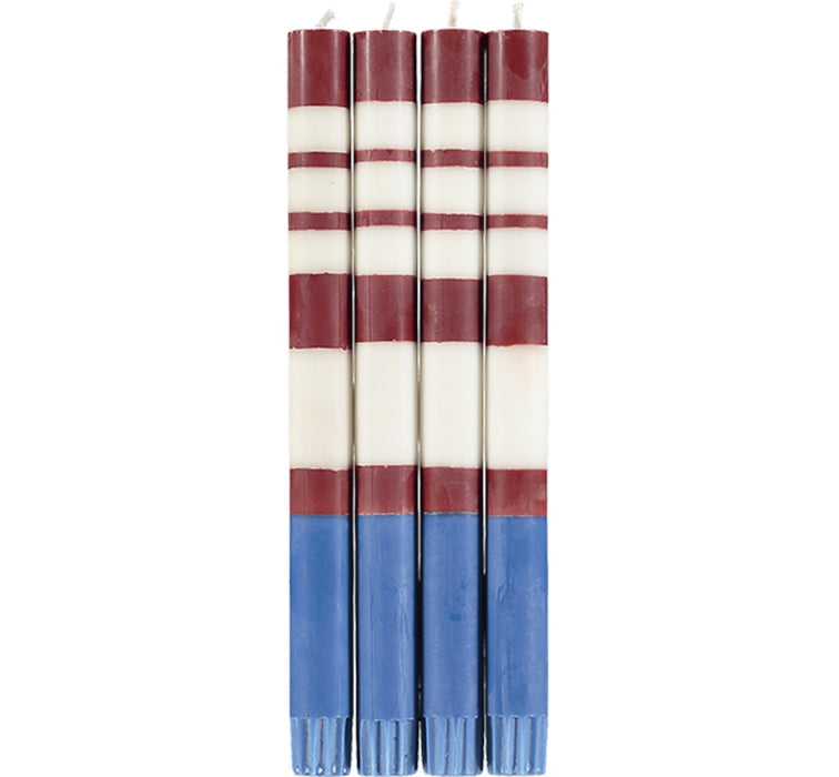 Set of 4 Stripy Candles