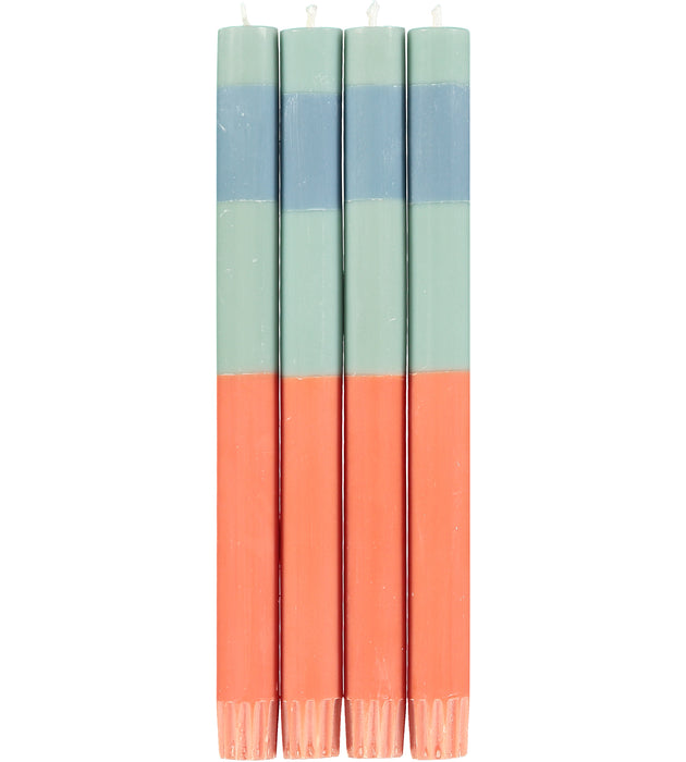 ABSTRACT Striped Candles - set of 4
