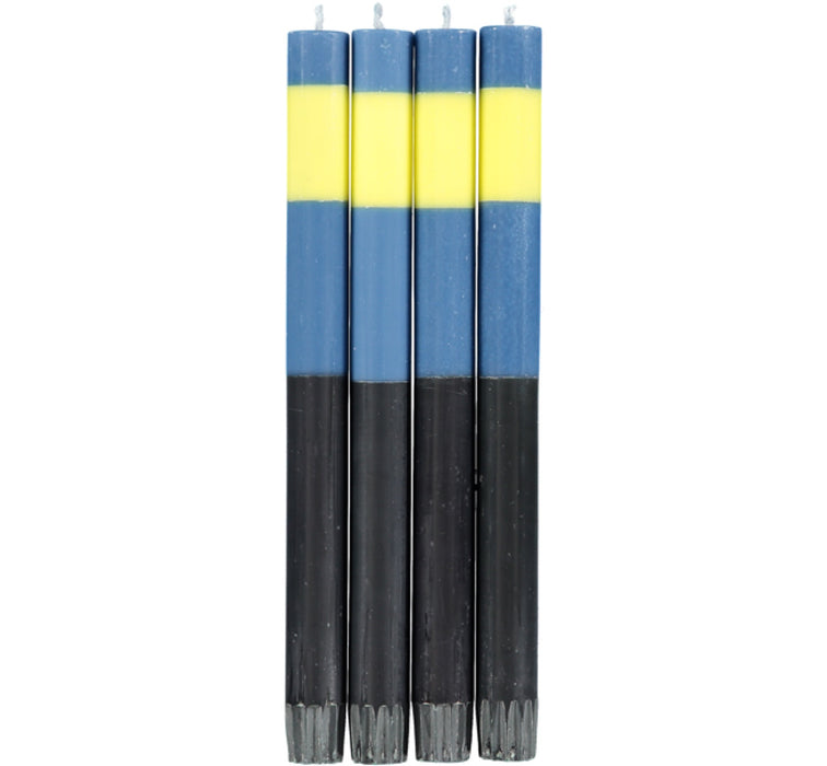 ABSTRACT Striped Candles - Set of 4