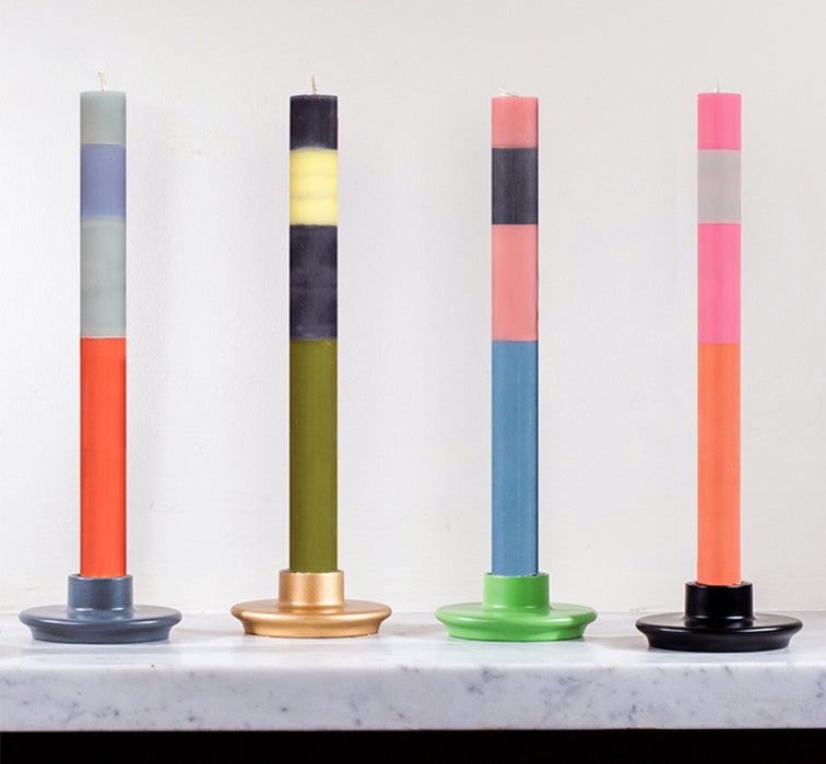 ABSTRACT Striped Candles - Set of 4