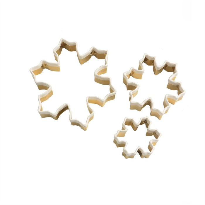 Brass Set of 3 Cutters Snowflake