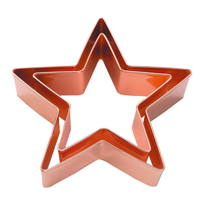 Copper star cutter - set of 2