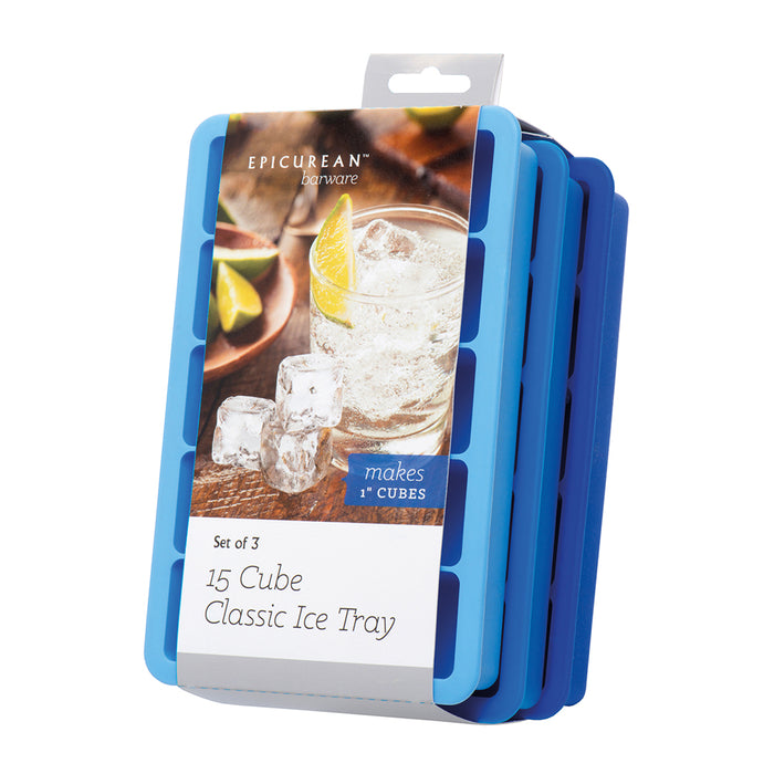 Classic cube ice tray - set of 3